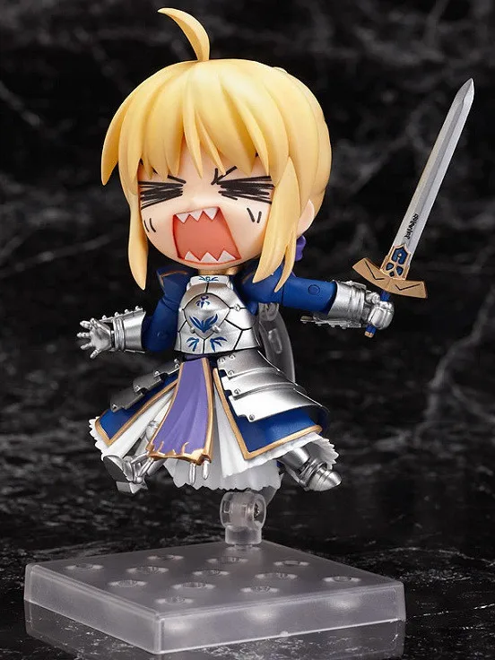 Горячая новинка 10 см Q версия Fate/stay night подвижная фигурка Altria Pendragon игрушки кукла рождественский подарок