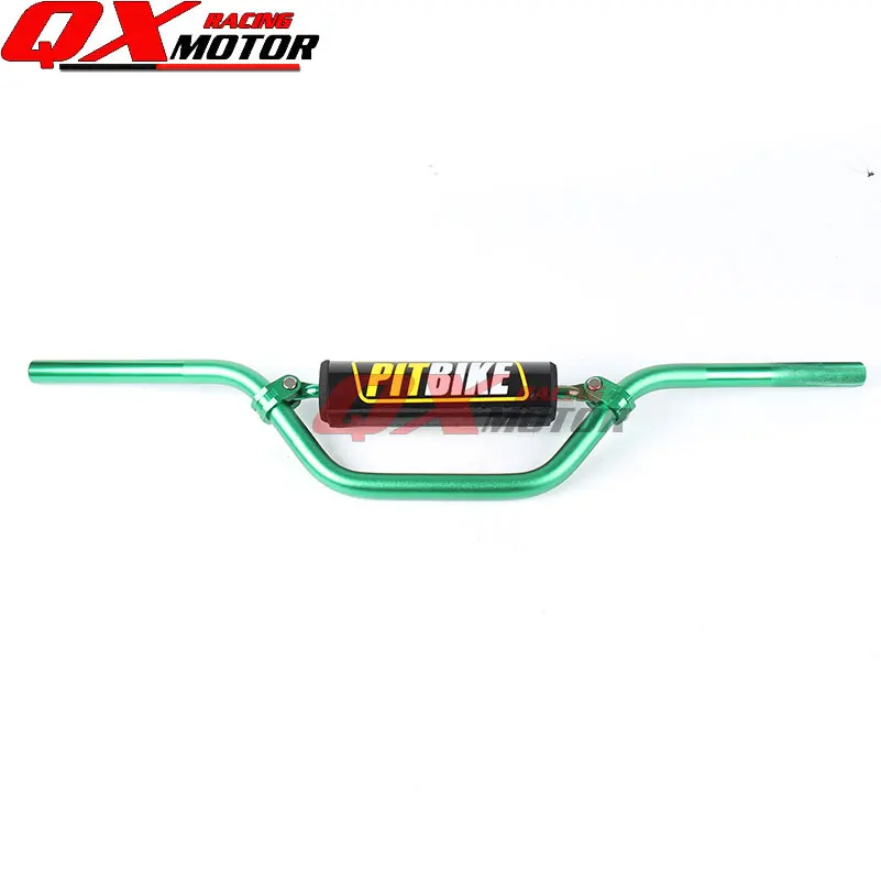 Дит питбайк MX ATV Quad Мотокросс руль 7/" 22 мм ручка бар для 110cc 125cc 140cc 150cc 160cc двигатели китайский мотоцикл - Цвет: green