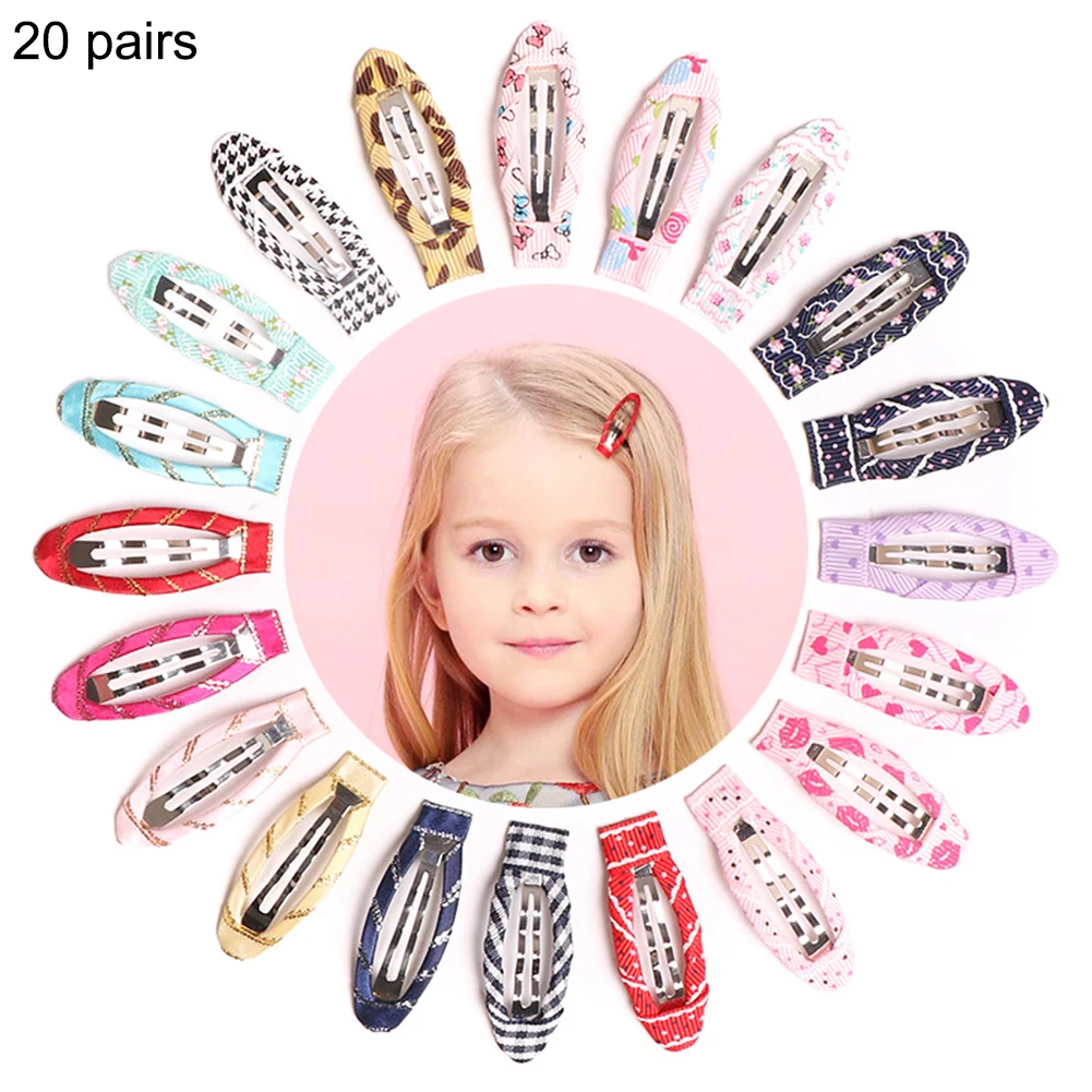 20 pairs Snap Hair Clips for Clip Pins BB Hairpins Color Metal Barrettes Baby Children Women Girls Styling Accessories |