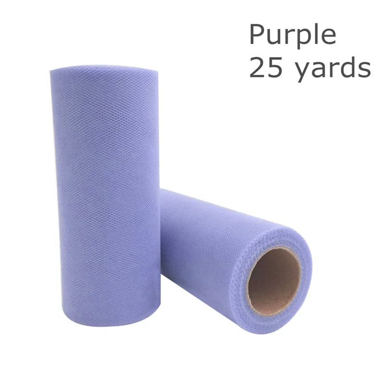 Purple Блестящий рулон тюля с блестками 15 см* 22 м тюль рулон катушка юбка пачка Свадебная отделка органзы лазер DIY день рождения поставки - Цвет: Purple