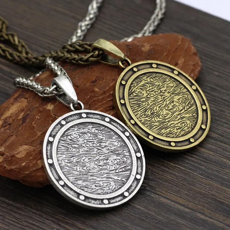 Viking Vegvisir руны нордические ожерелья шлем ужас в руническом круге кулон волшебный