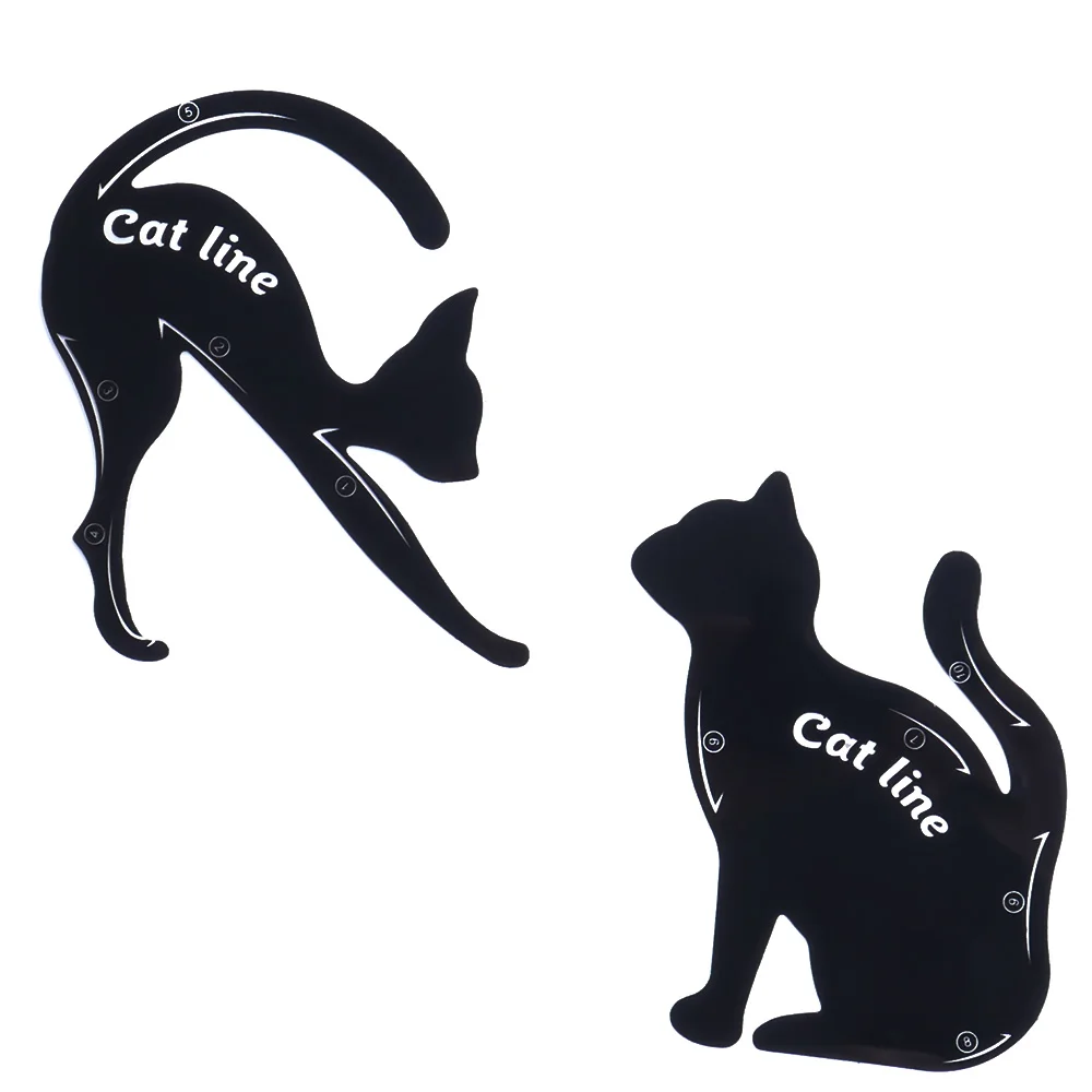 2 шт./компл. женские трафареты для подводки глаз кошка|Наборы макияжа| |