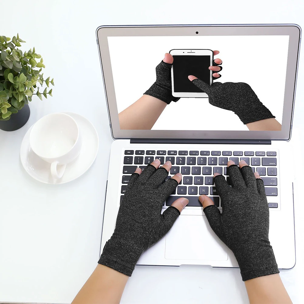 Человек Для Женщин Половина Finger тендинит карпальный тоннельный сжатия перчатки