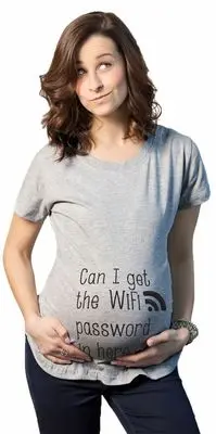 Gray Tee Одежда для беременных; футболки с мультяшным принтом; топы для беременных; футболки для беременных женщин; Рождественская Одежда для беременных; большие размеры - Цвет: Gray Tee