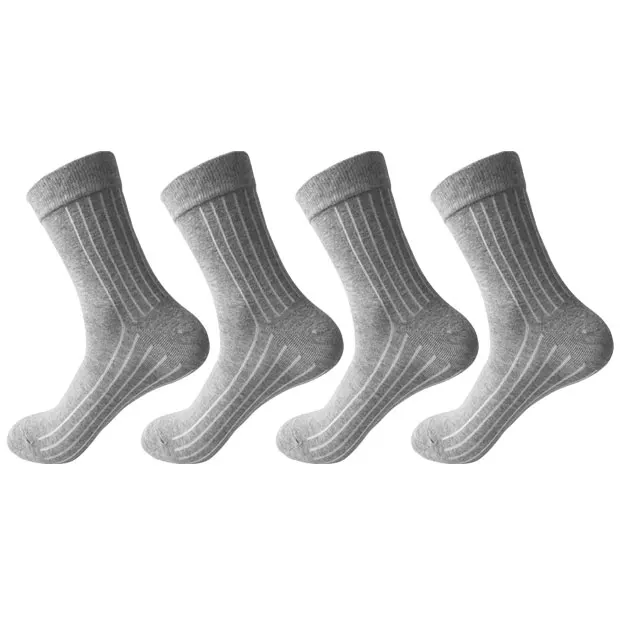 gray 4 пары set Бренд silver хлопок Носки elite men запаха Носки одноцветное Эксклюзивное Платье calcetines hombre Белый Черный socs - Цвет: gray