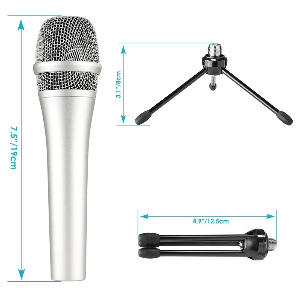 Проводной ручной голосовой микрофон Neewer зажим для микрофона usb кабель Настольная