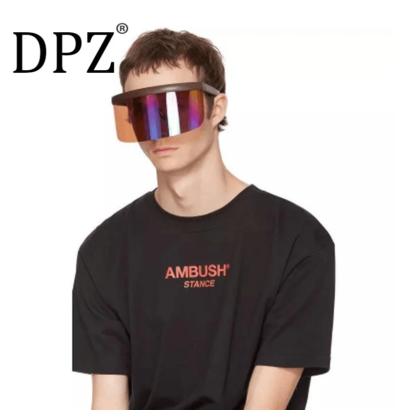2018 DPZ модные негабаритные солнцезащитные очки в форме маски стильные крутые