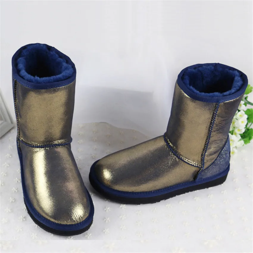 

Top Quality 2022 Woman Snow Boots Sheepskin Leather Snow Boots Natural Fur Warm Wool Winter Women's Boots