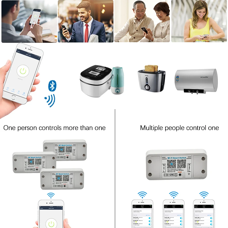 Умный светодиодный переключатель Magic Home 110 В 220 10 А Bluetooth управление с помощью