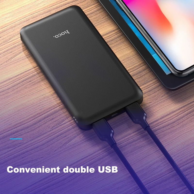 HOCO 10000 мАч двойной USB внешний аккумулятор портативное зарядное устройство для