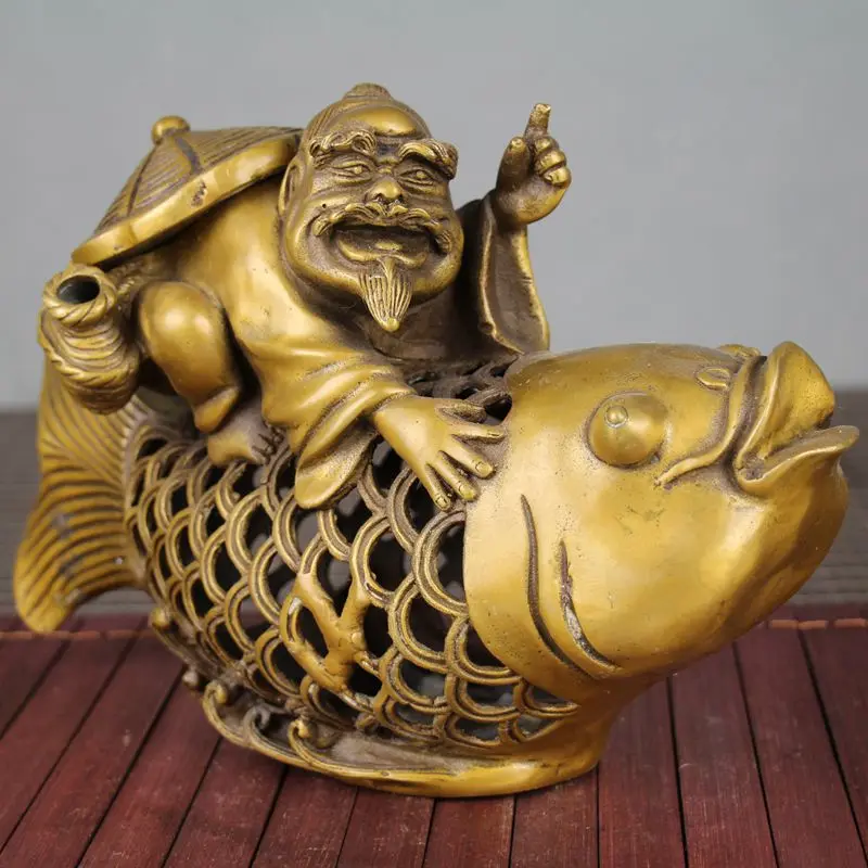 

Make old brass ginger Tai Gong and ride big fish