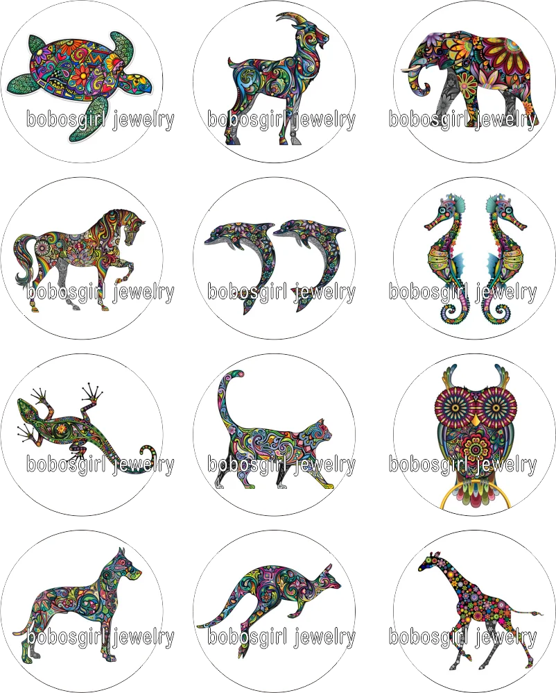 5 шт./компл. Животные Книги по искусству собаки кошки Сова Стекло кнопки кабошон