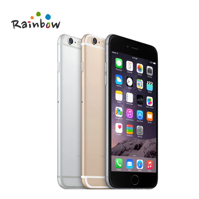 Разблокированный Apple iPhone 6, 1 Гб оперативной памяти, 4,7 дюймов IOS Dual Core 1,4 ГГц телефона 8,0 MP камера 3G WCDMA 4 аппарат не привязан к оператору сотовой связи б/у 16 Гб/64/128 ГБ ROM