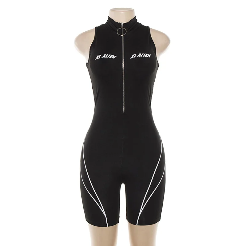 FQLWL черные облегающие короткие летние женские сексуальные Клубные Комбинезоны