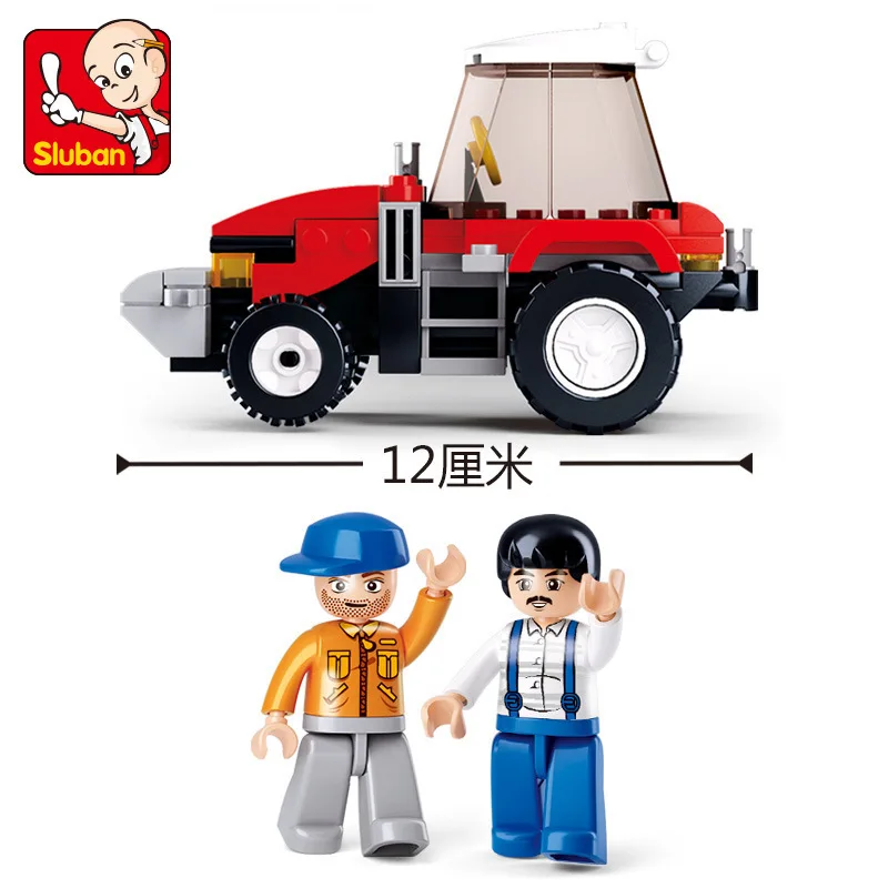 Ban 0556 Farmer Tractor Children Early Education Originality Alpinia Oxyphylla Cover Spelling Assemble Building Block Vehicle | Игрушки и