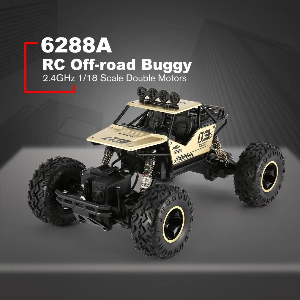 1/16 2,4 ГГц корпус из сплава Рок Гусеничный 4WD двойные двигатели внедорожный пульт дистанционного управления золото RC Бигфут скалолазание автомобиль игрушки