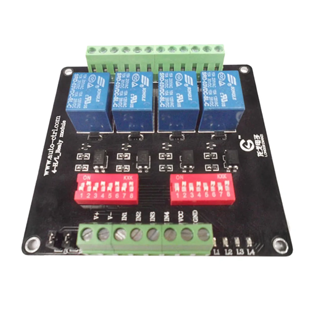 4-Channel 3V/5V/12V/24V Relay Board Module with Optocoupler High / Low Level | Обустройство дома