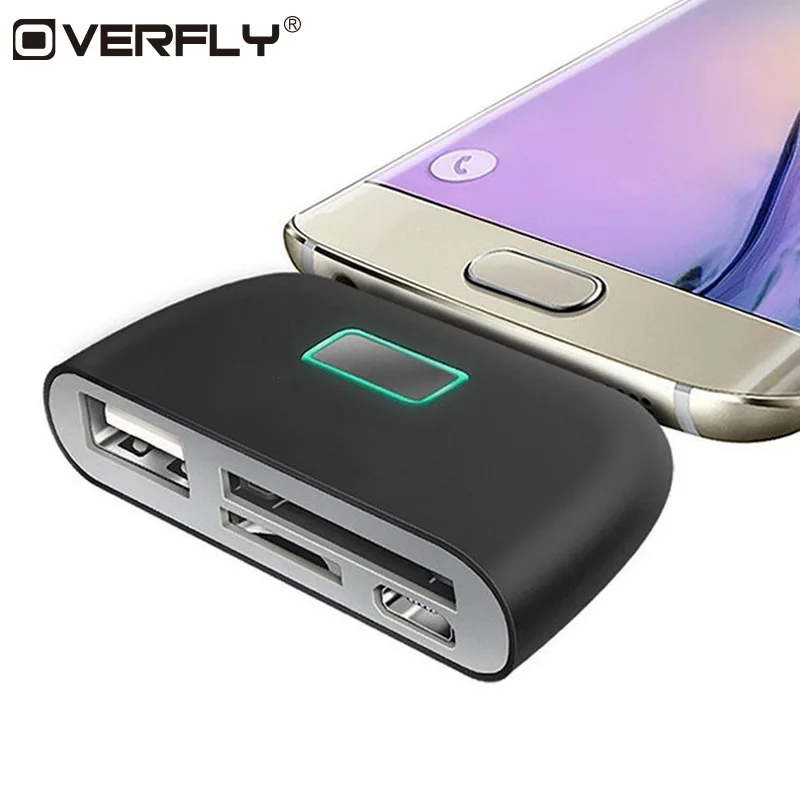 Overfly устройство для чтения карт памяти USB 2 0 Micro TF SD адаптер OTG Android телефона