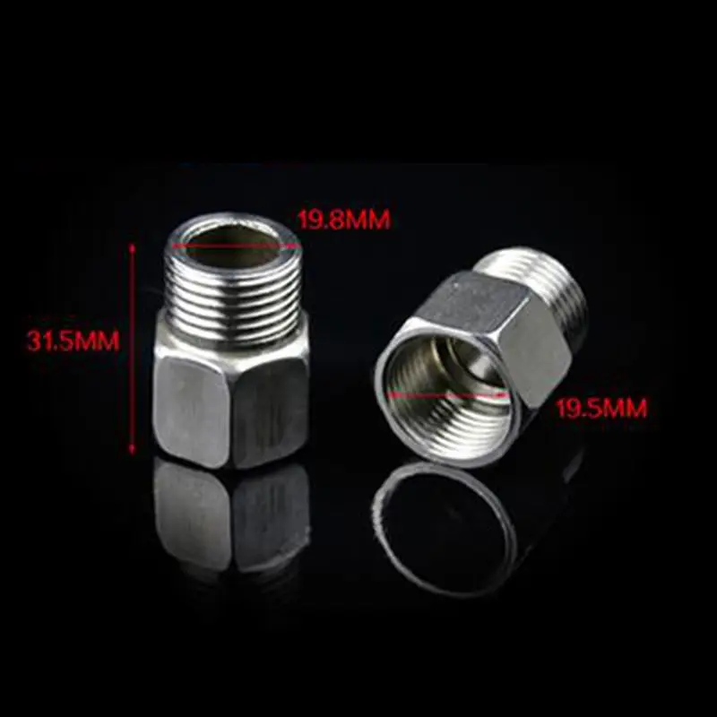 

1/2" Male to 1/2" Female BSP Thread Equal Pipe Fitting 201 Stainless Steel Hose Straight Connector