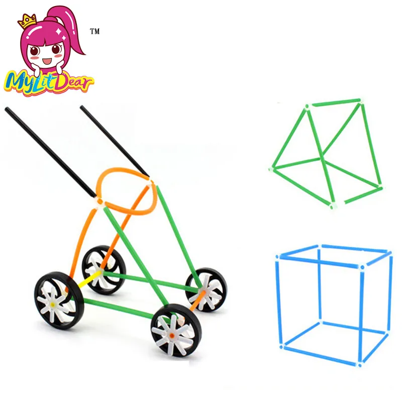 MylitDear 284 шт. 4D творческая игрушка из соломы кирпич сделай сам сборные строительные