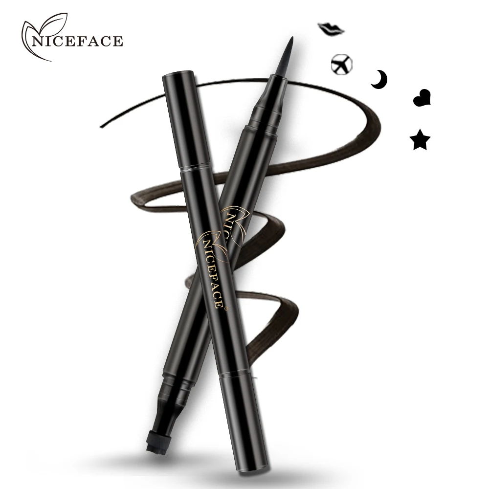 NICEFACE Черная Подводка для глаз Eye Liner ручка макияж Водонепроницаемый Для женщин