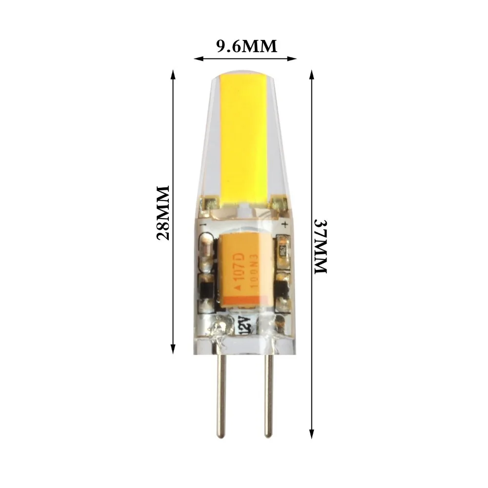 10 шт Мини G4 светодиодный светильник COB лампы 3 Вт 6 AC/DC 12V Светодиодный с
