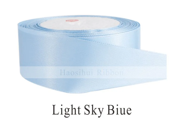 light sky blue 5/"(15 мм) 25 ярдов/LotWedding атласные шелковые ленты односторонние ленты подарочная упаковка кружева DIY Аксессуары 32 Цвета - Цвет: light sky blue