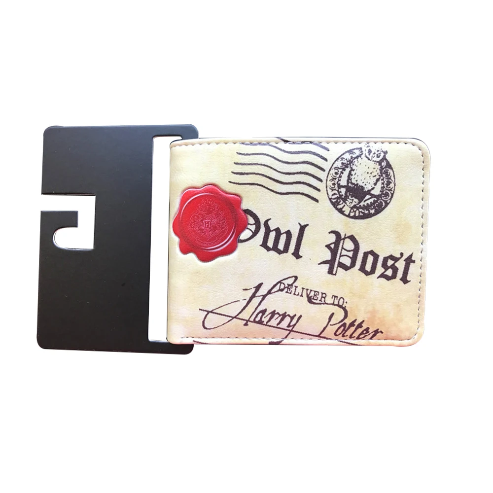 Harri Potter short wallet girl fan double folded pu coin clutch for credit cards | Багаж и сумки