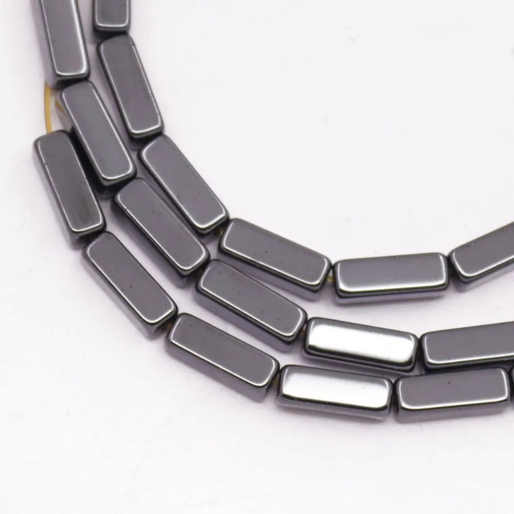 

Rectangle Black Natural Hematite Loose Beads 15" Long Strand 3mmX9mm