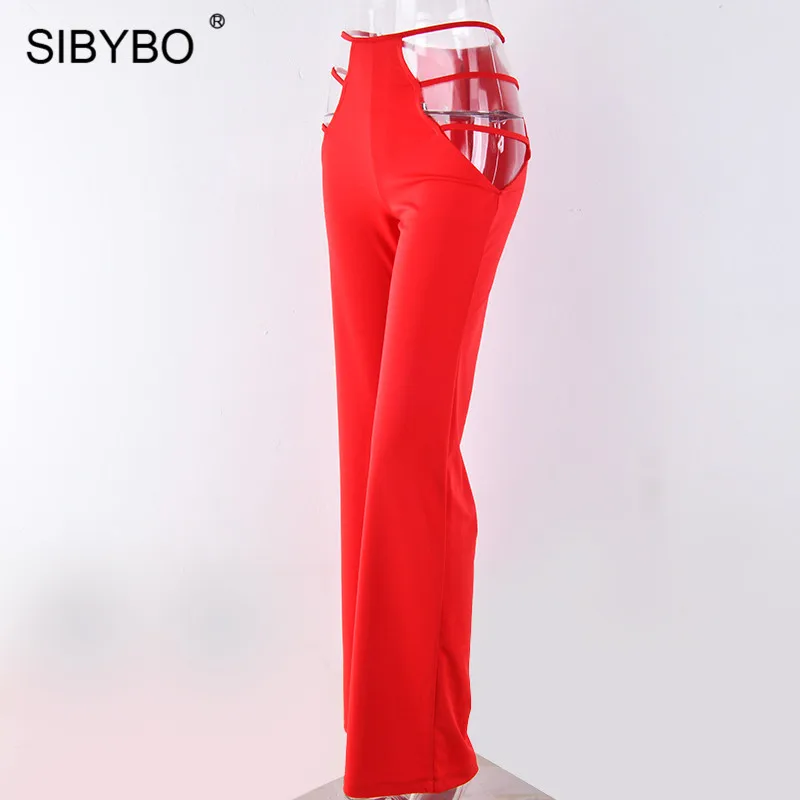 Sibybo, сексуальные женские штаны-шаровары с высокой талией, Модные свободные осенние женские брюки с широкими штанинами,, повседневные женские летние штаны