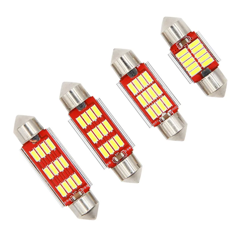 50 шт. фестон C5W CANBUS 31/36 мм 39/41 без ошибок 4014 12LED 10Smd Внутренняя купольная лампа