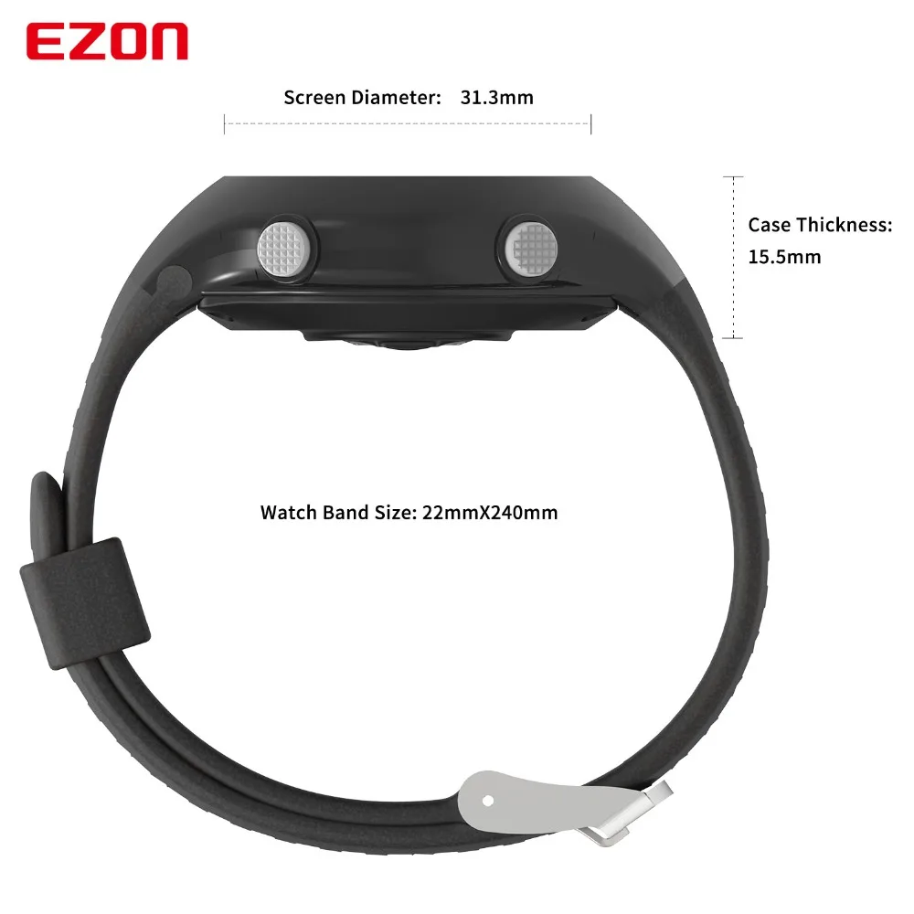 EZON T043 мужские и женские спортивные цифровые часы оптический датчик пульсометр хронограф шагомер счетчик калорий Открытый Бег