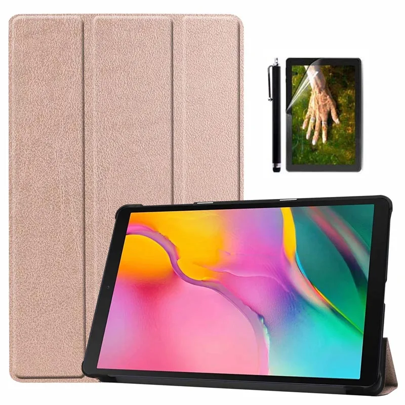 Golden.3in1 Для samsung Galaxy Tab A 10,1, ультра тонкий резиновый чехол для Galaxy Tab A 10,1 '', SM-T510/SM-T515, планшет - Цвет: Golden.3in1