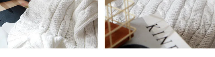mylb cotton high quality handmade soft knit blanket bed blanket beige, red,brown,blue white, gray, pink knit sofa blanket