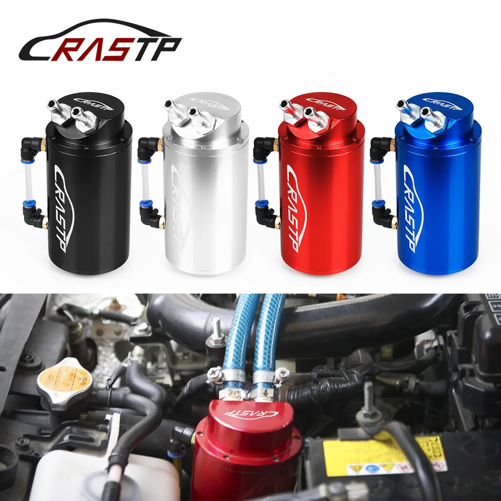 

Universal Oil Catch Can Kit Aluminum Reservoir Oil Catch Tank for Honda Civic Color Red/Black/Blue/Silver RS-OCC019