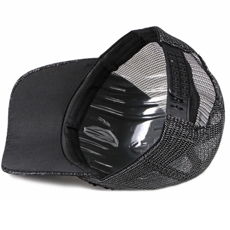 

HT2315 New Men Women Baseball Cap Spring Summer Sun Hat Fashion Paillette Adjustable Snapback Cap Breathable Mesh Trucker Hat
