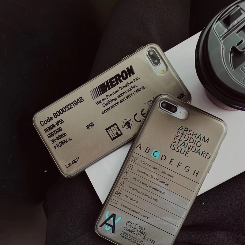 New US Street tide Case For iphone XS Max XR 7 Plus 8Plus 6 6S 8 Luxury Trend English alphabet Soft Phone Back Cover |