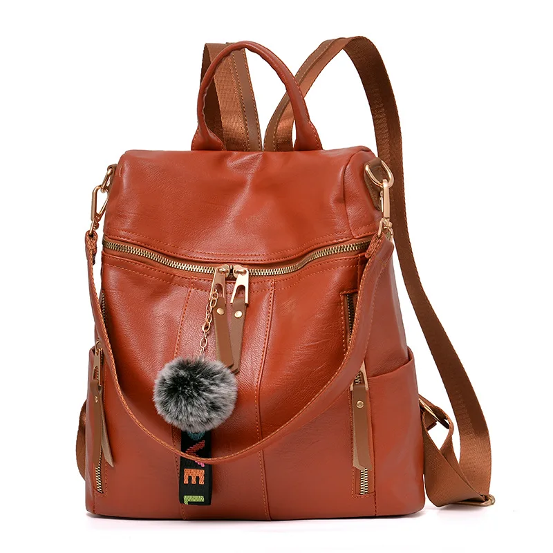 

2019 New Pu Leather Fashion Backpack Women Backpack Leather School Bag Women Casual Style Bag