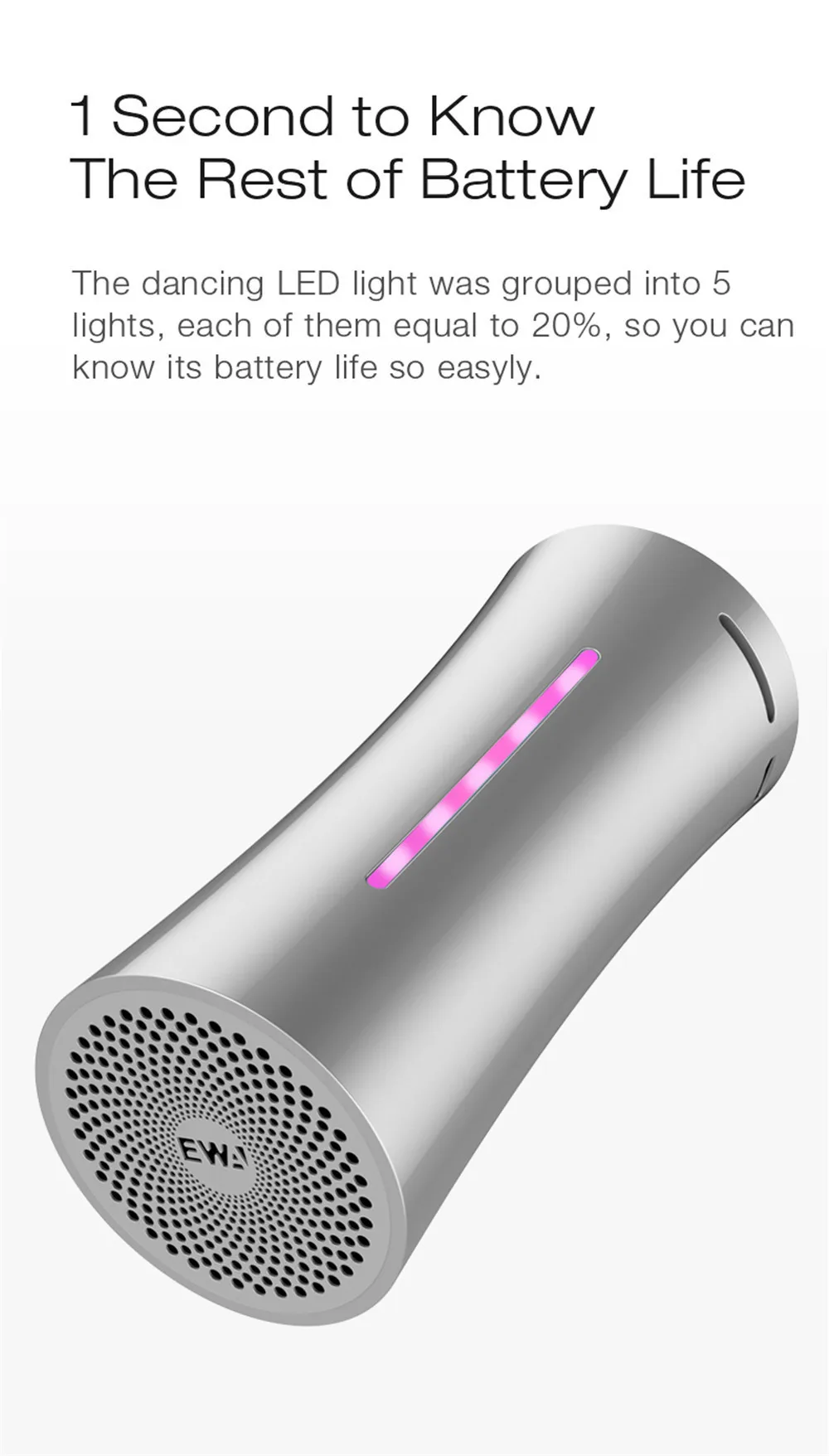 EWA A115, Беспроводная Bluetooth колонка, Портативный HIFI маленький динамик для телефона, для спорта на открытом воздухе, Bluetooth плеер, Bluetooth, MP3 плеер