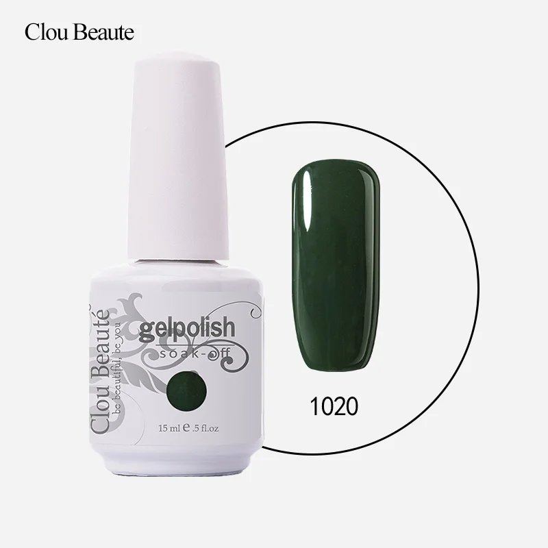 Clou Beaute 15 мл УФ гель для ногтей модный тренд цвета лаки для ногтей гель лак для ногтей - Цвет: 1020