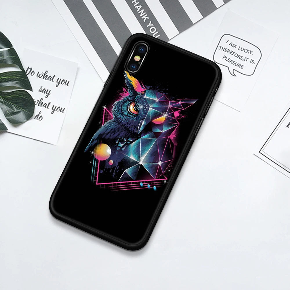 Стеклянный чехол для iPhone Xr, чехол с изображением животных, Ночная Сова, Модный чехол galass для iPhone 6 6s 7 8 Plus X XS Max XR 11 pro max