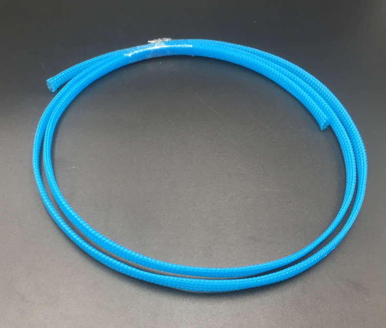 fluorescence blue 8 мм черный красный белый серебристый высокой плотности сетчатый предохранитель RC автомобиль расширяемый нейлон змеиная оплетка ПЭТ Защитная оболочка провода кабель рукав - Цвет: fluorescence blue