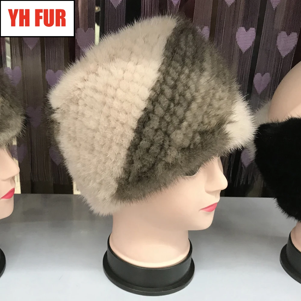 Лидер продаж 2020 новая модная хорошая шапка из натурального меха норки женская