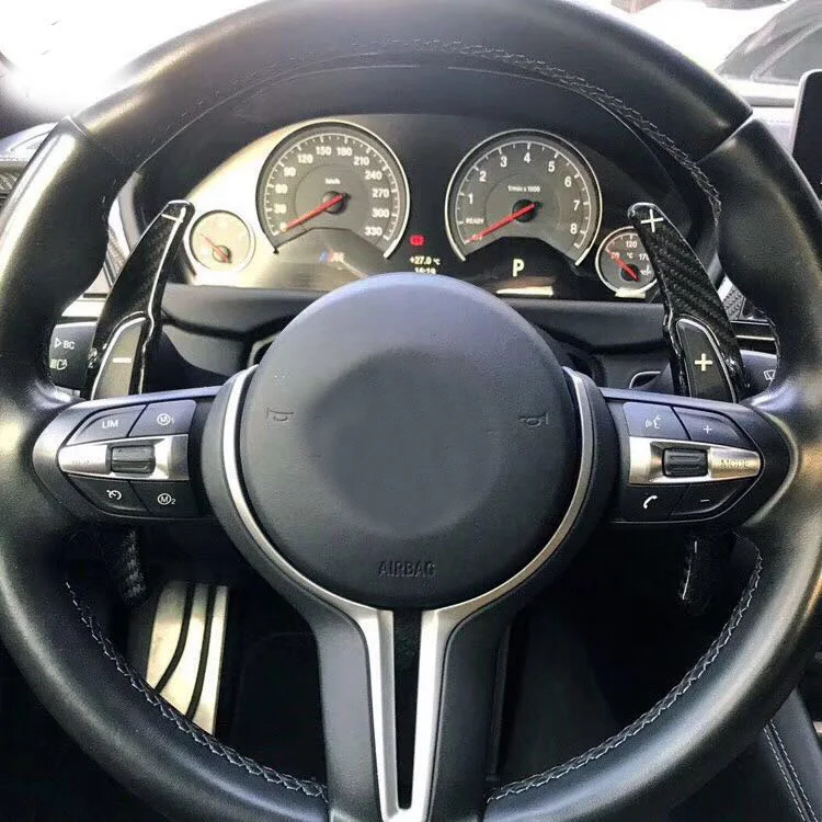 Shifters для BMW M2 M3 M4 M5 M6 X5M X6M X1 X4 Z4 F10 F30 X5 1 2 3 4 5 6 7 серии углеродное волокно|Рулевые