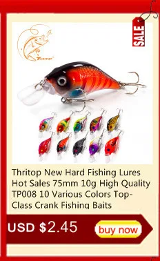 Thritop, профессиональные жесткие приманки, воблеры, приманки TP060, 4,5 см, 8 г, 5 различных цветов, Искусственные воблеры рыболовные снасти