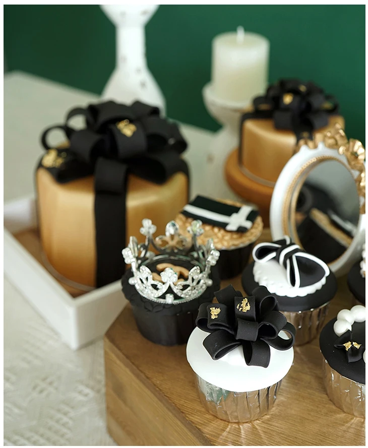 Имитация торта черно белый десерт для выпечки Витрины Магазина реквизит духов