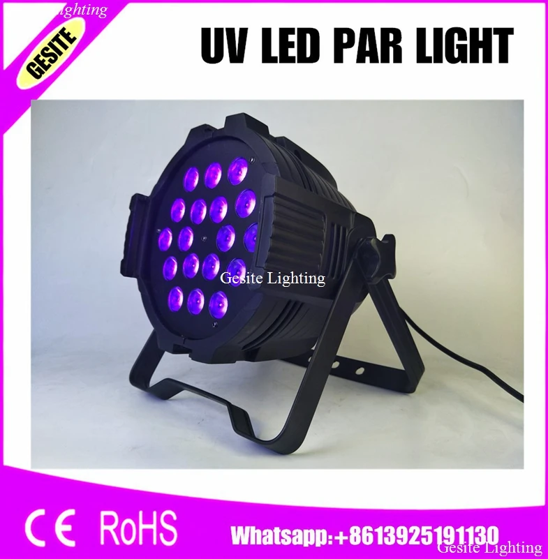 УФ-светильник заливающего света 18x12 Вт УФ LED par64 Светодиодный прожектор dj