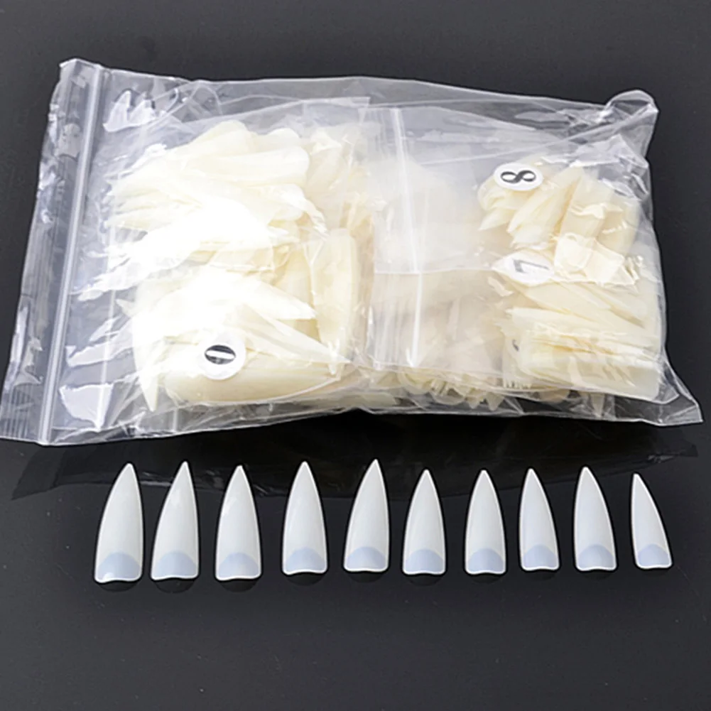 Накладные длинные острые искусственные ногти 500 шт накладные Советы стилеты