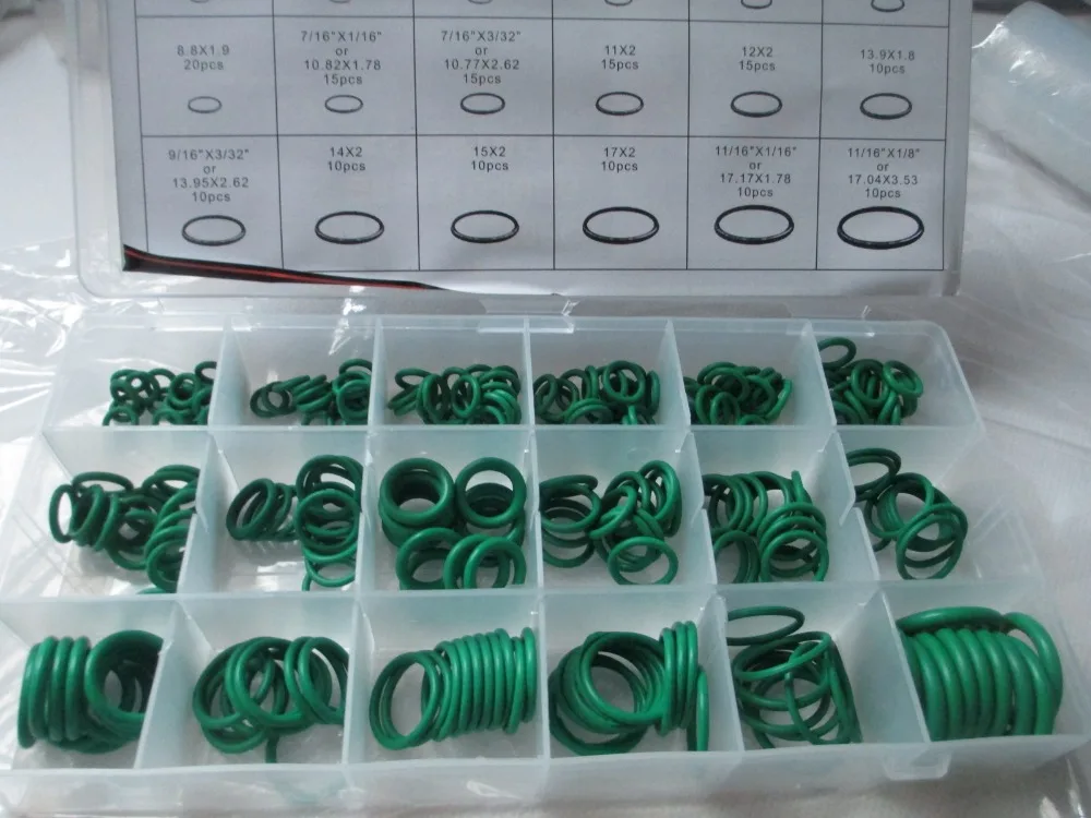 270 шт. R134A 18размеры в ассортименте автомобильное резиновое кольцо для