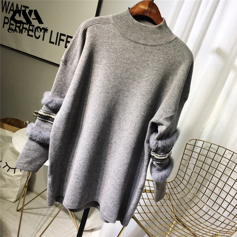 Топ со спущенным плечом 2017 розовый кролик бисером Мех животных платье Сращивание